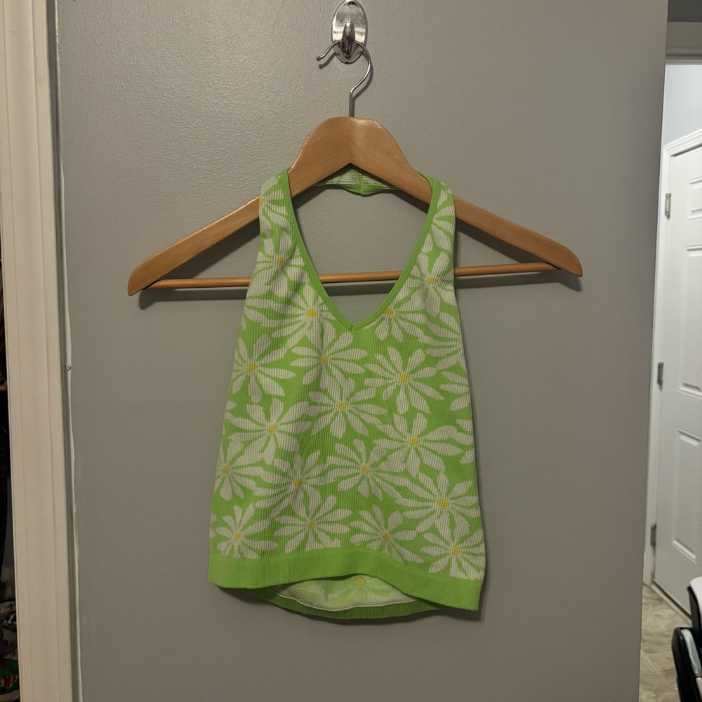 F21 Lime Green Halter Top